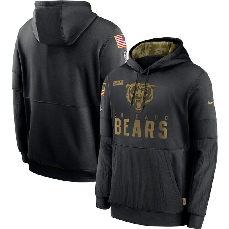 Men's San Francisco 49ers Nike Black 2020 Salute to Service Sideline  Performance Pullover Hoodie