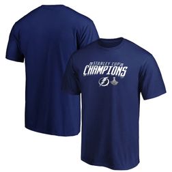 Tampa Bay Lightning Blue 2020 Stanley Cup Champions Top Line T-Shirt