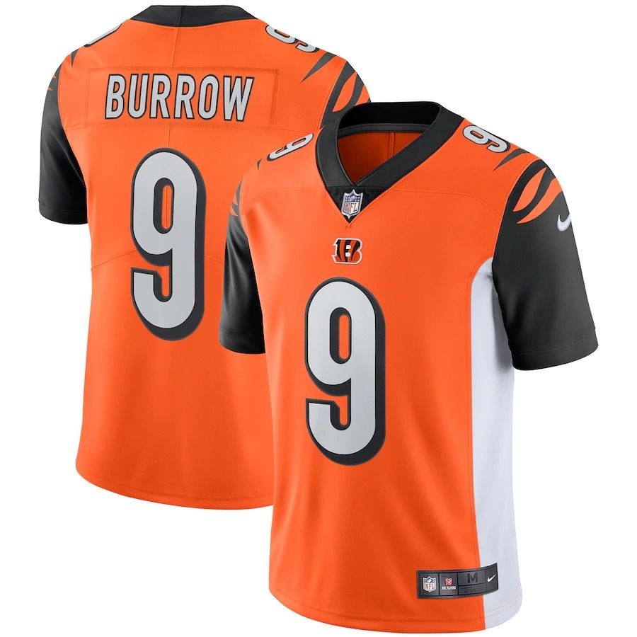 Cincinatti Bengals Joe Burrow Nike Orange Vapor Limited Jersey