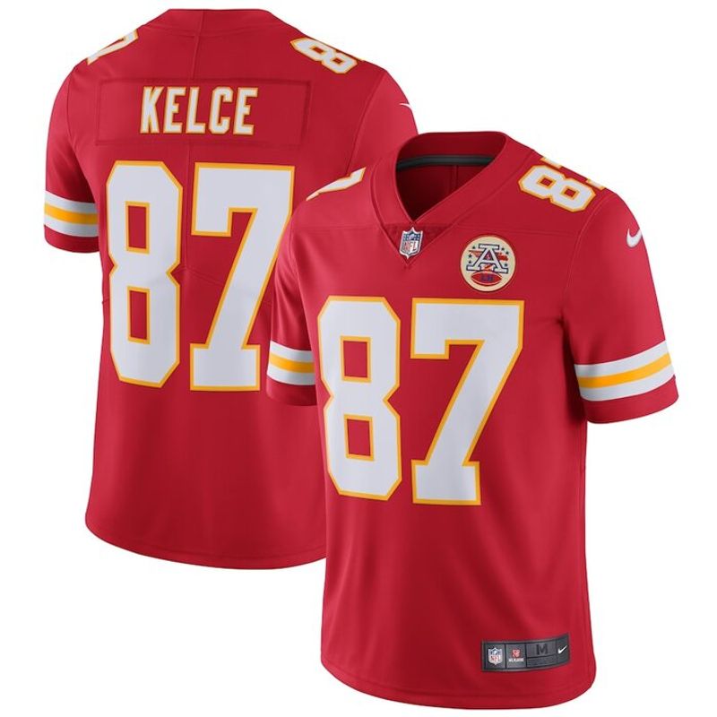 Kansas City Chiefs Travis Kelce Nike Vapor Untouchable Limited Red Jersey