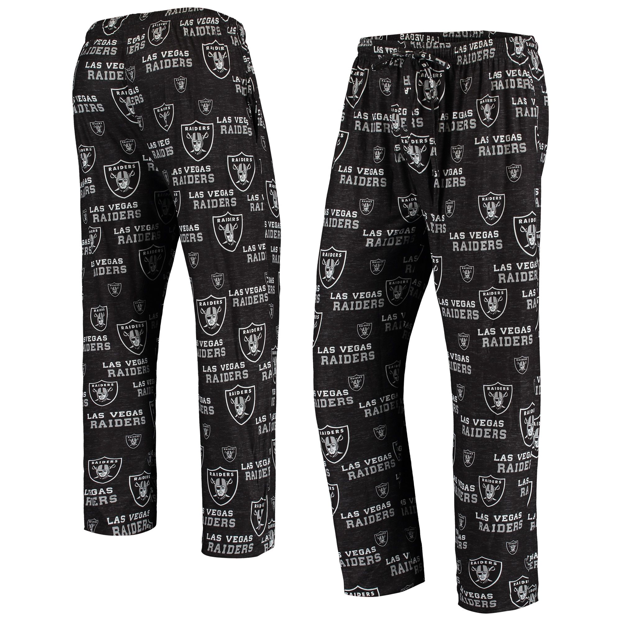 Las Vegas Raiders Men s Black Zest All Over Print Sleep Pants