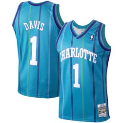 Charlotte Hornets Baron Davis Mitchell & Ness 1999-00 Hardwood Classics Swingman Teal Jersey
