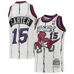 Youth Toronto Raptors Vince Carter Mitchell & Ness 1998-99 Hardwood Classics Swingman White Jersey