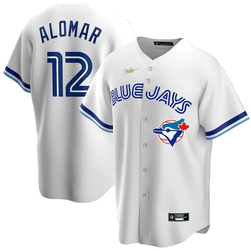 Men's Toronto Blue Jays Roberto Alomar Nike White Home Cooperstown  Collection Player Jersey