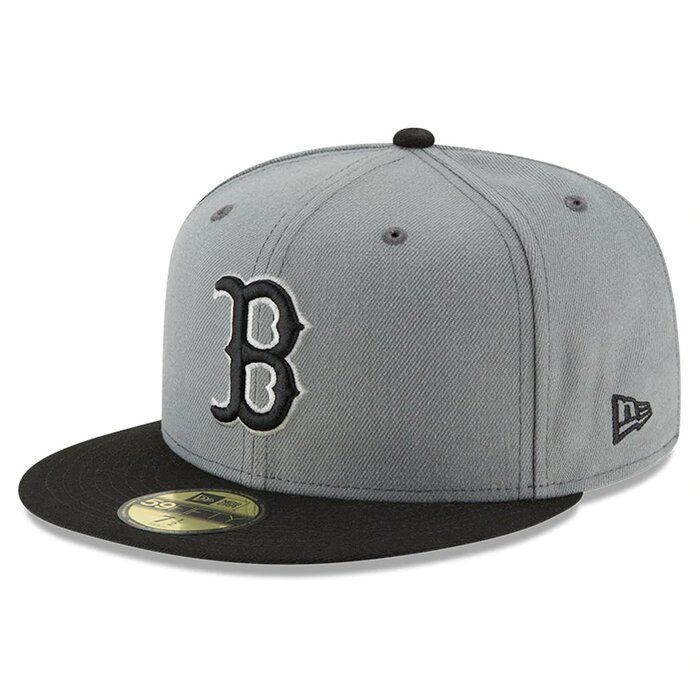 Boston Red Sox New Era Two Tone Gray Black 59FIFTY Fitted Hat