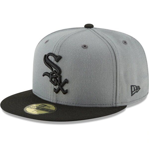 Chicago White Sox New Era Two Tone Gray Black 59FIFTY Fitted Hat