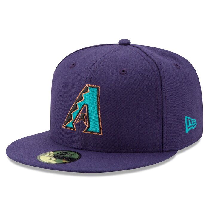 New Era 59Fifty Retro On-Field Arizona Diamondbacks 1998 Hat - White,Purple / 7 1/8