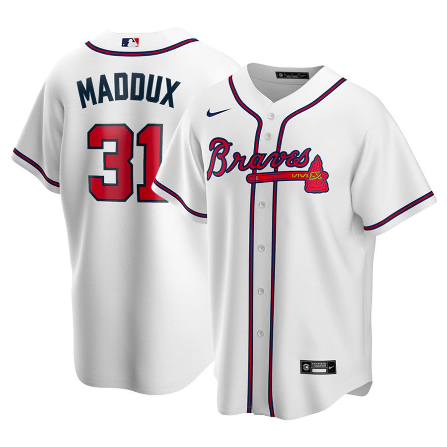 Nike Atlanta Crackers MLB Men's Coop Player Replica Jersey Greg Maddux - White