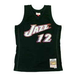 Utah Jazz John Stockton Mitchell & Ness 1998-99 Hardwood Classics Black Swingman Jersey