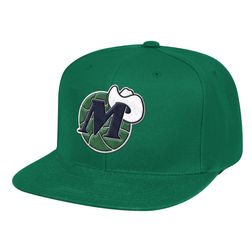 Dallas Mavericks Mitchell & Ness Green Team Ground Snapback Hat