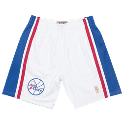 Philadelpia 76ers 1996-97 White Mitchell & Ness Hardwood Classics Swingman Shorts