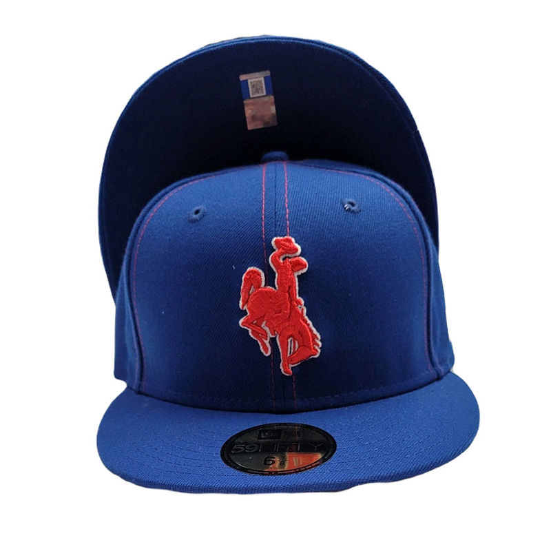 Wyoming Cowboys Custom Blue and Orange 59FIFTY Fitted Hat