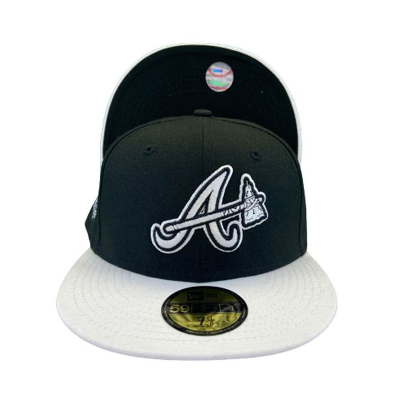 Atlanta Braves Fitted New Era 59FIFTY 2021 World Series Black White Cap Hat  Grey UV