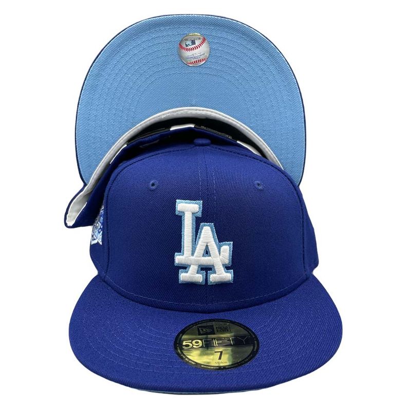 Los Angeles Dodgers Royal Blue 60th Anniversary Side Patch Icy Blue UV  59FIFTY Fitted Hat