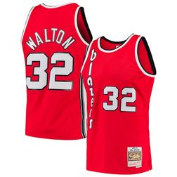 Portland Trailblazers Bill Walton Mitchell & Ness 1976-77 Hardwood Classics Red Swingman Jersey