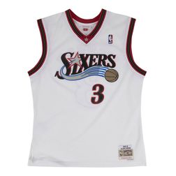 Youth Philadelphia 76ers Allen Iverson Mitchell & Ness 2000-01 Hardwood Classics Swingman White Jersey