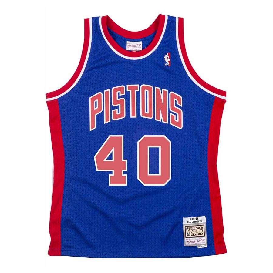 Male Bill Laimbeer #40 Detroit Pistons Swingman Throwback White