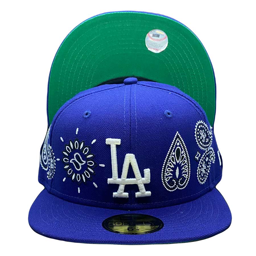 New Era 59Fifty LA Dodgers MLB All Over Print Paisley Blue