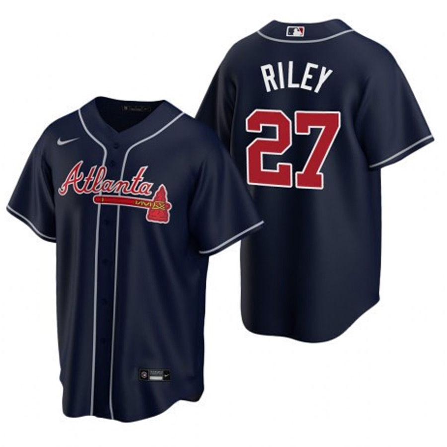 Atlanta Braves Austin Riley Navy Authentic 2020 Alternate Player Jersey