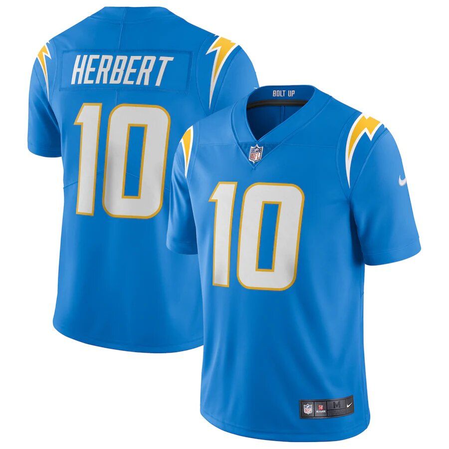 Justin Herbert Los Angeles Chargers Unsigned Powder Blue Jersey