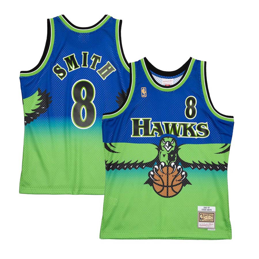 AUTHENTIC VINTAGE STEVE SMITH ATLANTA HAWKS MITCHELL NESS JERSEY 48 XL