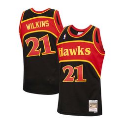 Atlanta Hawks Dominique Wilkins Mitchell & Ness 1986-87 Hardwood Classics Reload Swingman Black Jersey