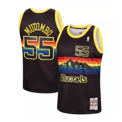 Denver Nuggets Dikembe Mutombo Mitchell & Ness 1991-92 Hardwood Classics Reload Swingman Black Jersey