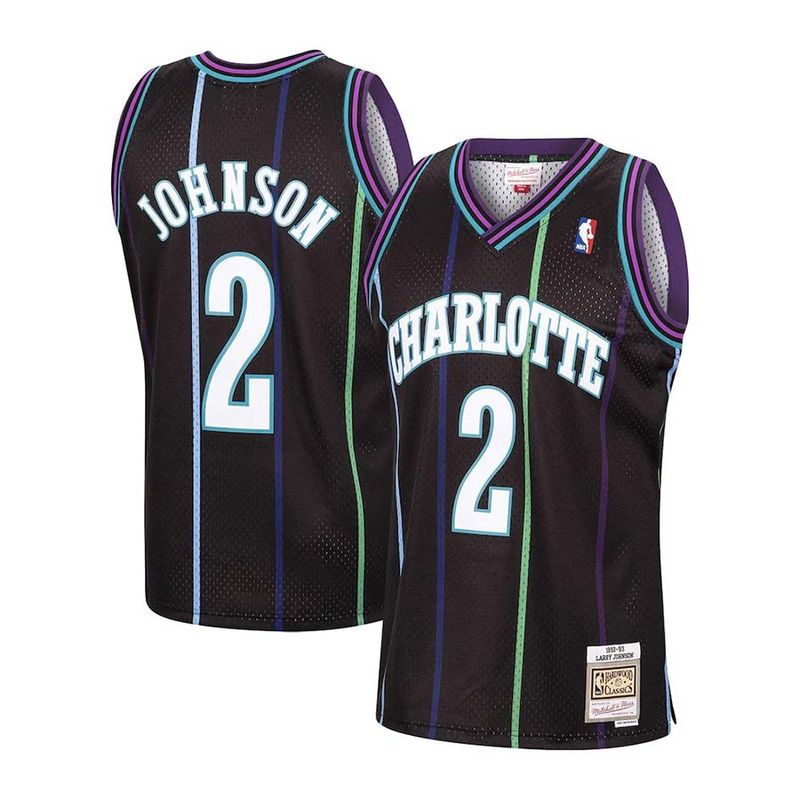 Charlotte Hornets Larry Johnson Mitchell & Ness 1992-93