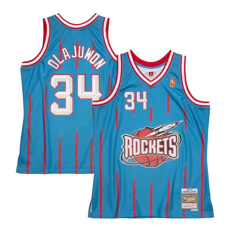 Hakeem Olajuwon Houston Rockets Mitchell & Ness Hardwood Classics