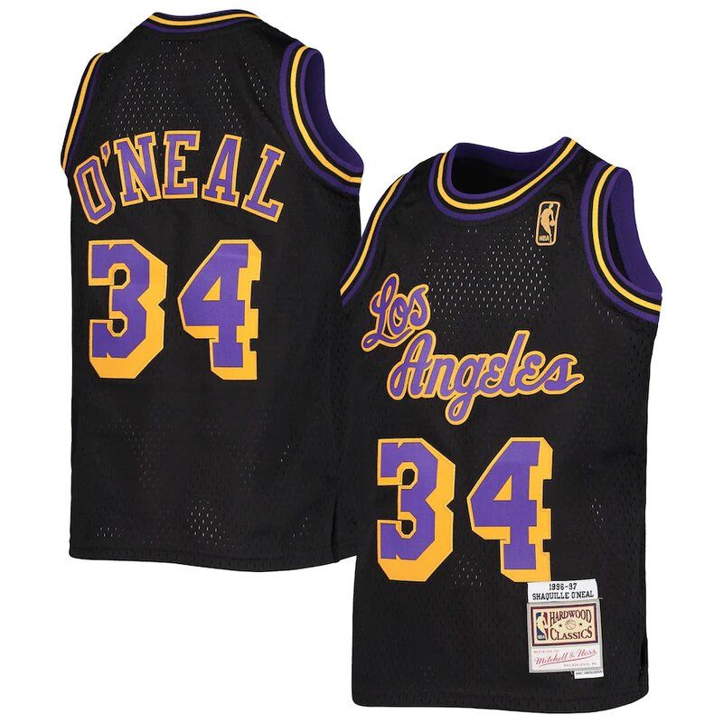 Mitchell & Ness | Kid's Swingman Los Angeles Lakers NBA 1996-97 Shaquille O'Neal Jersey, Gold / Toddler (2)