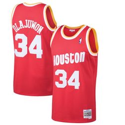 Houston Rockets Hakeem Olajuwon Mitchell & Ness 1993-94 Hardwood Classics Red Swingman Jersey