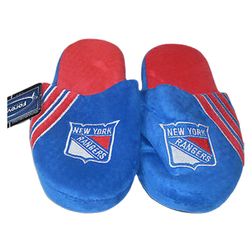 Mens New York Rangers FOCO Striped Slippers