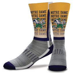 Notre Dame Fighting Irish For Bare Feet Mascot Madness Crew Socks