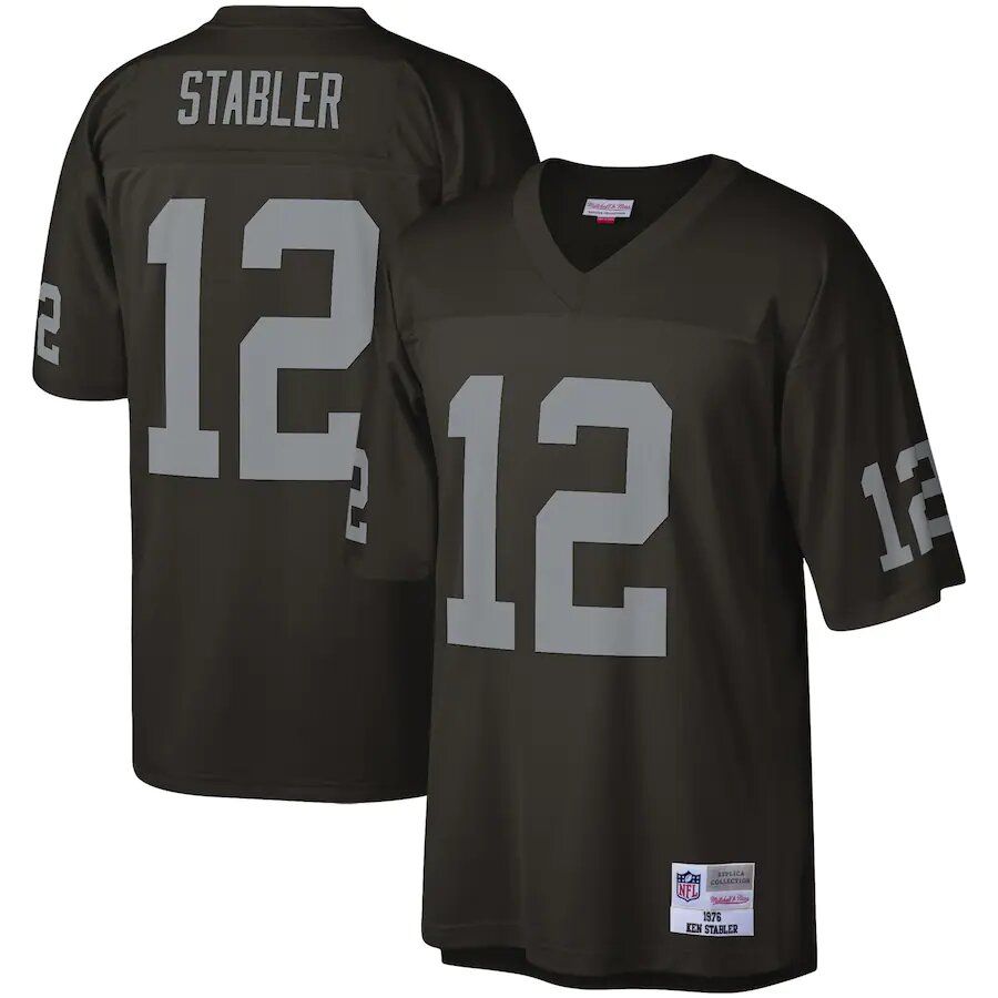 Ken Stabler Reebok 1976 Throwback Oakland Raiders Jersey Size