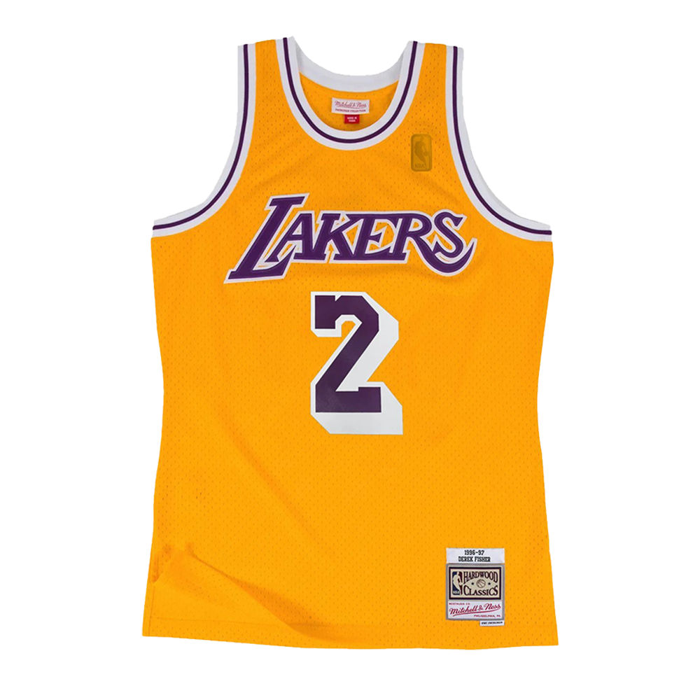 Mitchell and Ness button down Lakers jersey