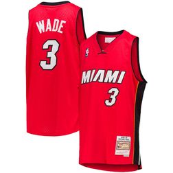 Youth Miami Heat Dwayne Wade Mitchell & Ness 2005-06 Hardwood Classics Swingman Red Jersey