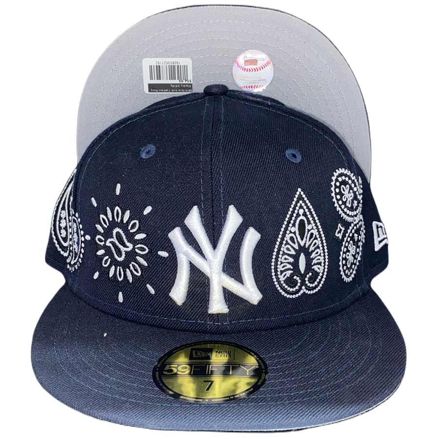 New York Yankees New Era Paisley Elements 59FIFTY Fitted Hat - Navy