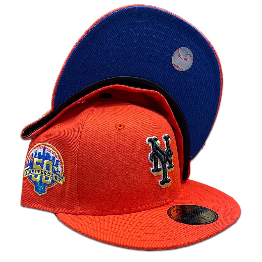 Florida Marlins New Era Custom Orange Side Patch 59FIFTY Fitted Hat, 7 3/8 / Orange