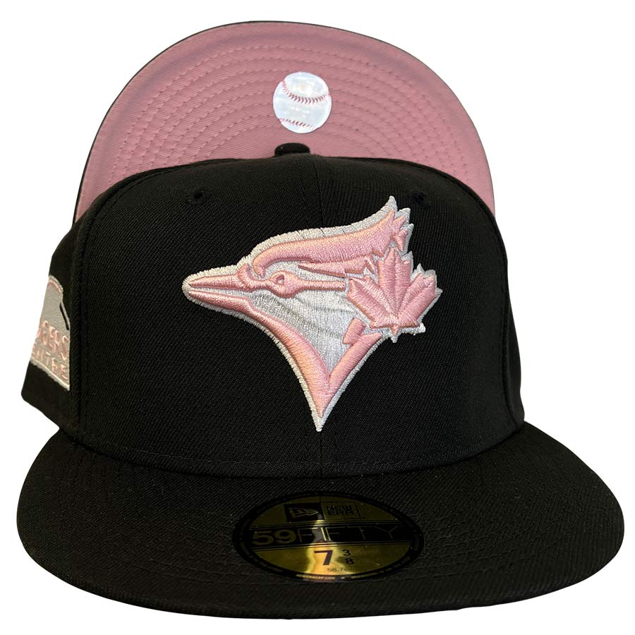 Toronto Blue Jays Black Rogers Centre Side Patch Pink UV 59FIFTY Fitted Hat