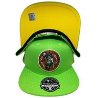 Boston Celtics Green Celtic Logo Side Patch Yellow UV NBA Mitchell & Ness Fitted Hat