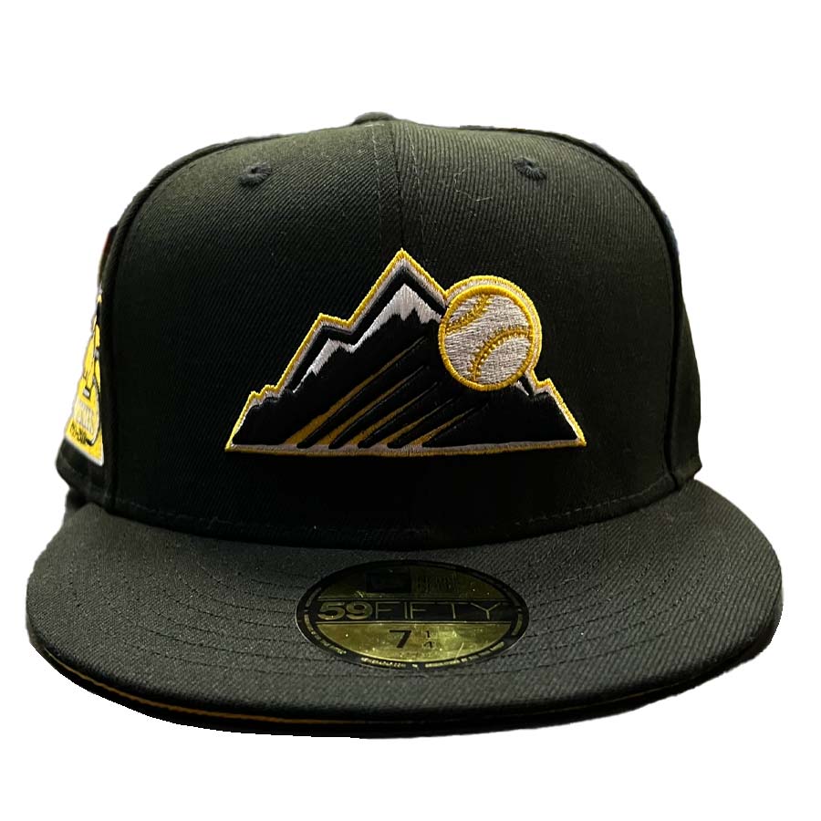 Colorado Rockies New Era Custom Black Patches All Over 59FIFTY Fitted Hat, 7 1/8 / Black