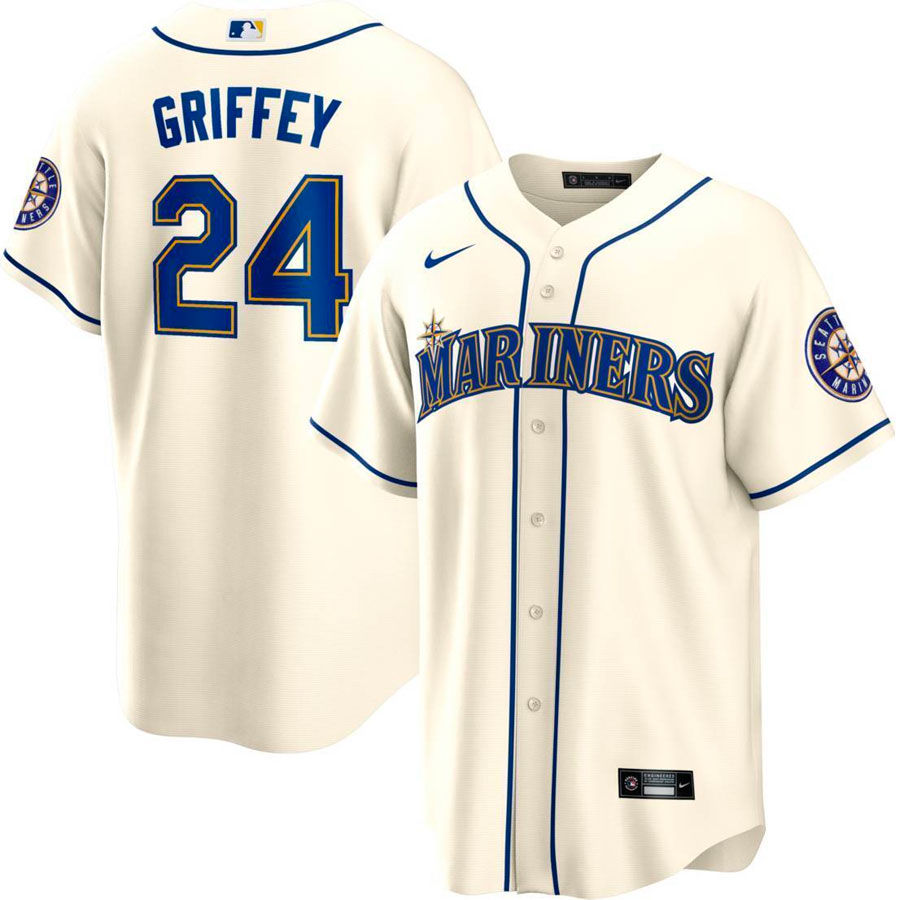 MLB Seattle Mariners (Ken Griffey Jr.) Men's Cooperstown Baseball Jersey.