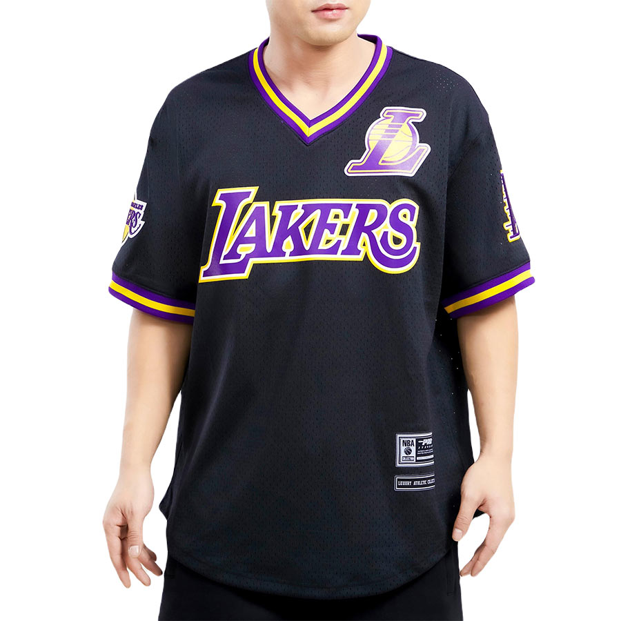 Pro Standard Los Angeles Lakers Logo Black Pro Team Mesh Jersey