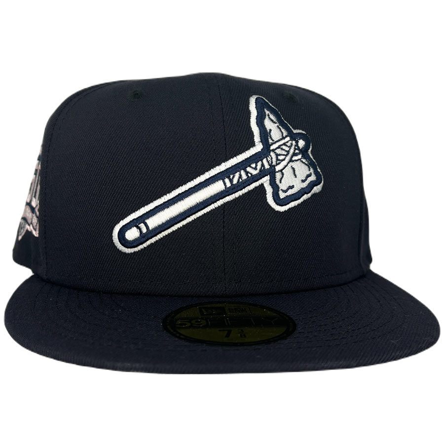 Atlanta Braves ILLUSION SIDE-PATCH Gold-Navy Fitted Hat