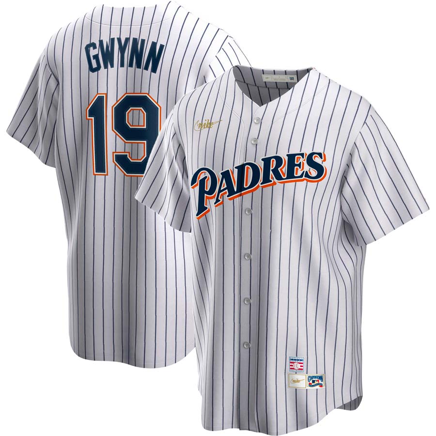 Tony Gwynn San Diego Padres White Cooperstown Jersey by Nike