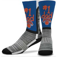 Men's New York Knicks Lakers Number 1 Dad V-Curve Crew Socks
