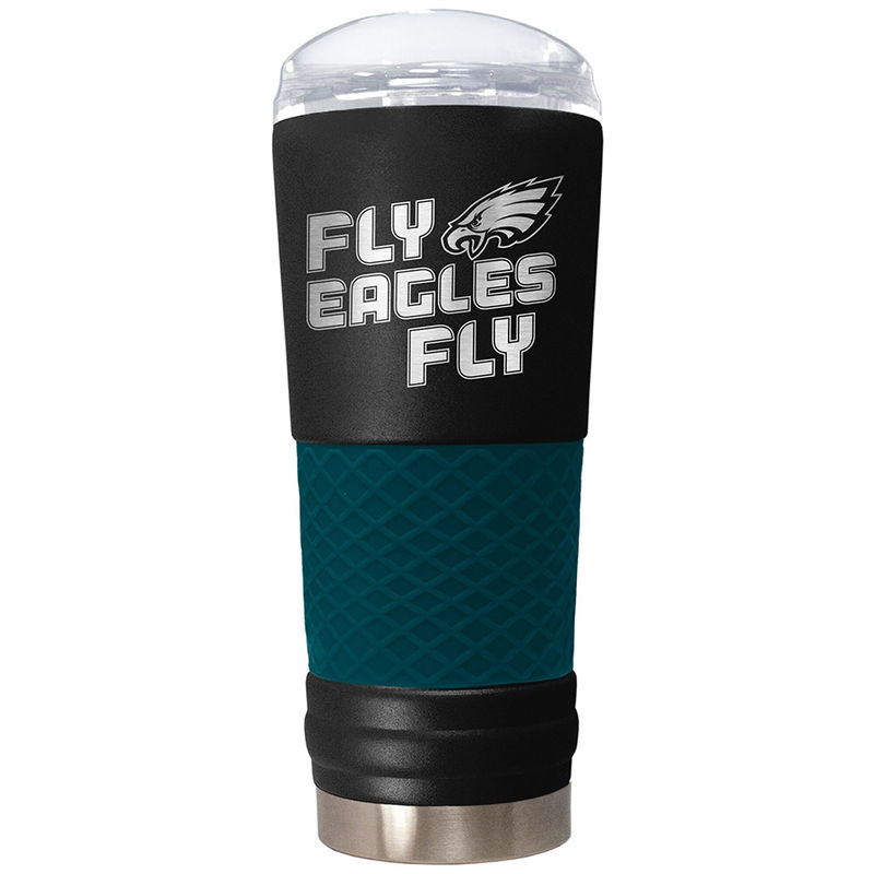 NFL Philadelphia Eagles Stainless Steel Silicone Grip 24 oz. Draft Tumbler with Lid - Silver - Single