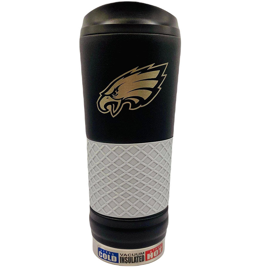 NFL Philadelphia Eagles Stainless Steel Silicone Grip 24 oz. Draft Tumbler with Lid - Silver - Single