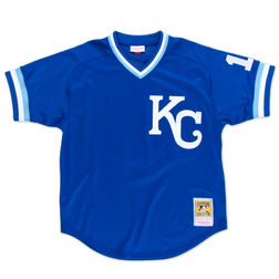 Kansas City Royals Bo Jackson Mitchell & Ness 1989 Blue Cooperstown Mesh Pullover Jersey