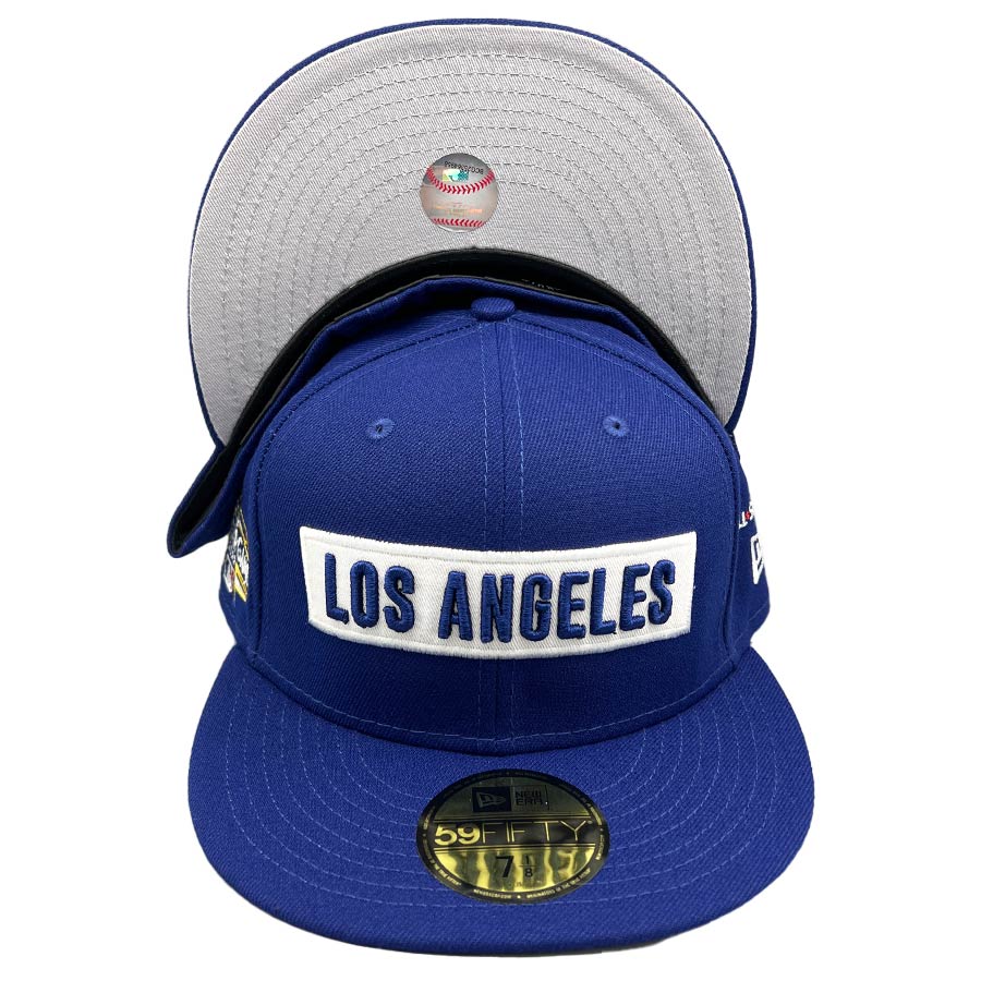 Los Angeles Dodgers New Era All Royal Blue With 1959 All Star Game Patch  Logo On Side 59FIFTY Fitted Hat